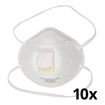 Zaštitna maska s ventilom za izdah razreda KN95 (FFP2) 10 kom