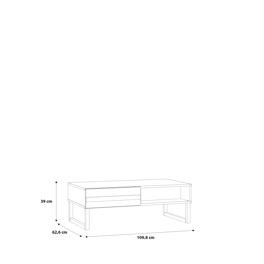 Zeleni konferencijski stolić TARO