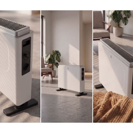 ZEVENTI - Električni grijač/konvektor 800/1200/2000 W/230 V bijela