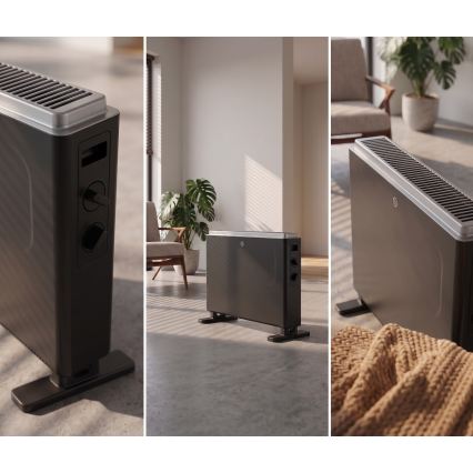 ZEVENTI - Električni grijač/konvektor 800/1200/2000W/230V crna