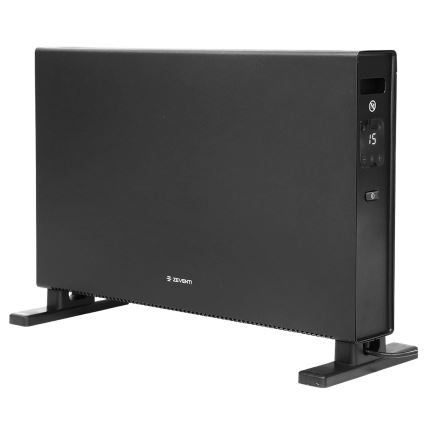ZEVENTI - Električni grijač/konvektor s LCD zaslonom 1250/2000W/230V crni + daljinski upravljač