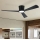 ZEVENTI - LED prigušivi stropni ventilator AUREX LED/24W/230V 3000/4000/6000K Wi-Fi Tuya crna + daljinski upravljač