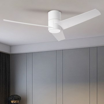 ZEVENTI - LED Prigušivi stropni ventilator BARROSA LED/18W/230V 3000-6000K Wi-Fi Tuya bijela + daljinski upravljač