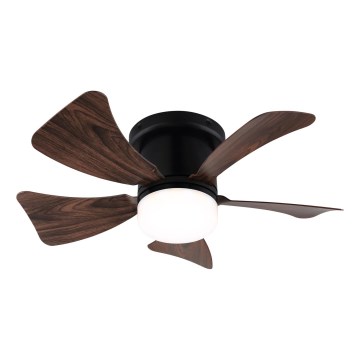 ZEVENTI - LED Prigušivi stropni ventilator MUNDAKA LED/10W/230V 3000-6500K smeđa + daljinski upravljač