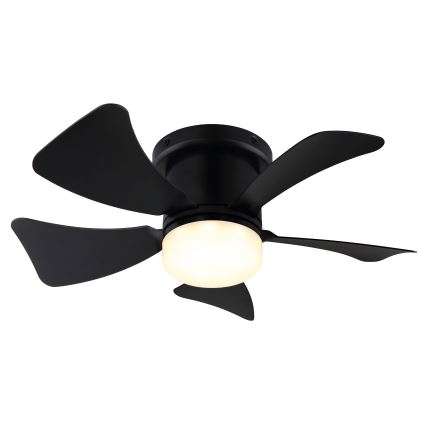 ZEVENTI - LED Prigušivi stropni ventilator MUNDAKA LED/10W/230V 3000-6500K crna + daljinski upravljač