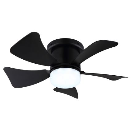 ZEVENTI - LED Prigušivi stropni ventilator MUNDAKA LED/10W/230V 3000-6500K crna + daljinski upravljač