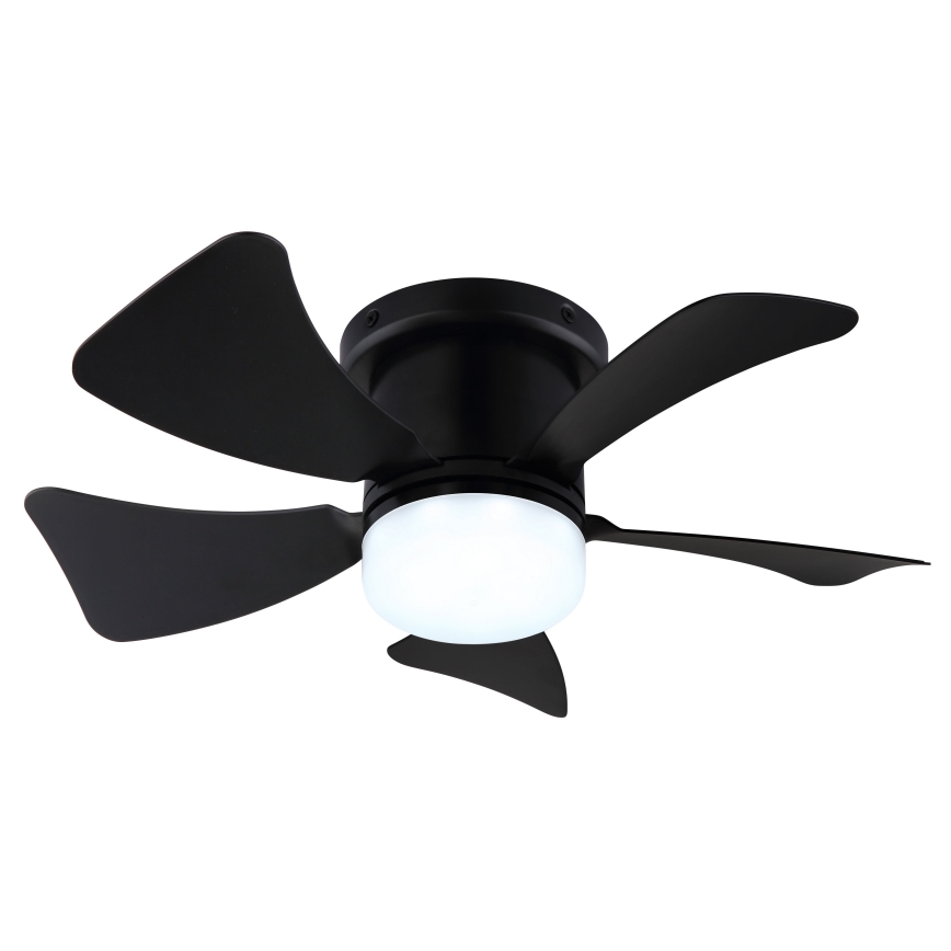 ZEVENTI - LED Prigušivi stropni ventilator MUNDAKA LED/10W/230V 3000-6500K crna + daljinski upravljač