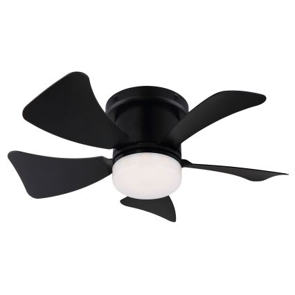 ZEVENTI - LED Prigušivi stropni ventilator MUNDAKA LED/10W/230V 3000-6500K crna + daljinski upravljač