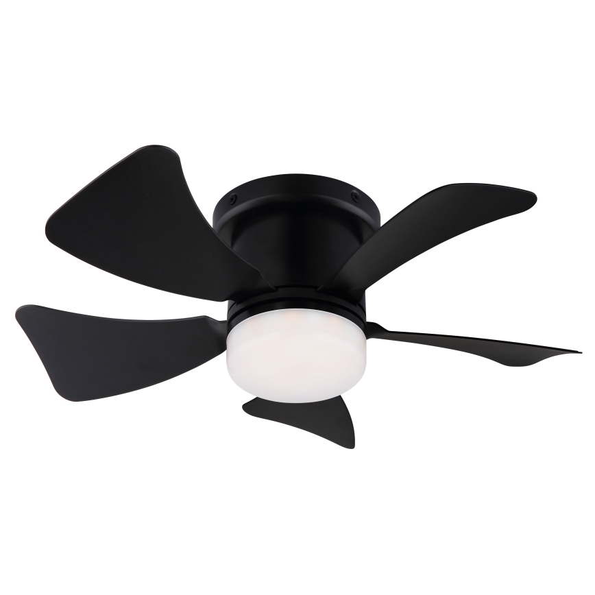 ZEVENTI - LED Prigušivi stropni ventilator MUNDAKA LED/10W/230V 3000-6500K crna + daljinski upravljač