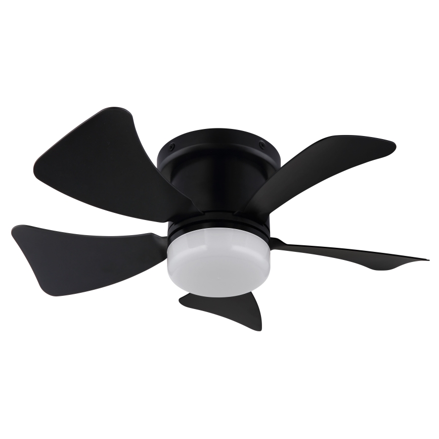 ZEVENTI - LED Prigušivi stropni ventilator MUNDAKA LED/10W/230V 3000-6500K crna + daljinski upravljač