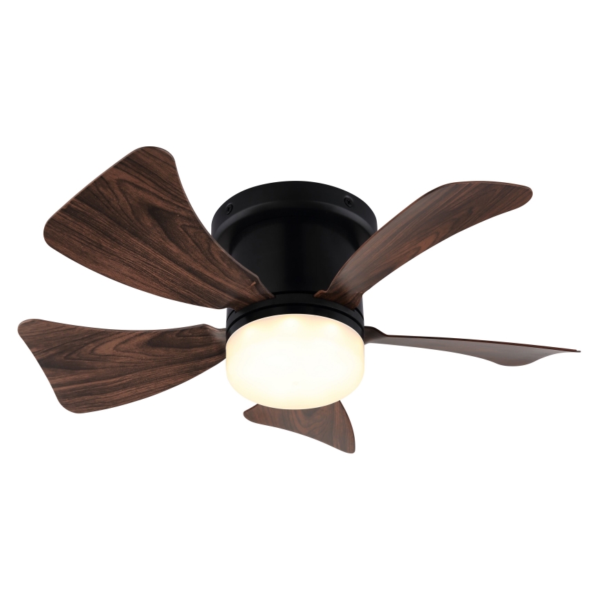 ZEVENTI - LED Prigušivi stropni ventilator MUNDAKA LED/10W/230V 3000-6500K smeđa + daljinski upravljač