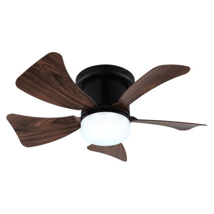 ZEVENTI - LED Prigušivi stropni ventilator MUNDAKA LED/10W/230V 3000-6500K smeđa + daljinski upravljač