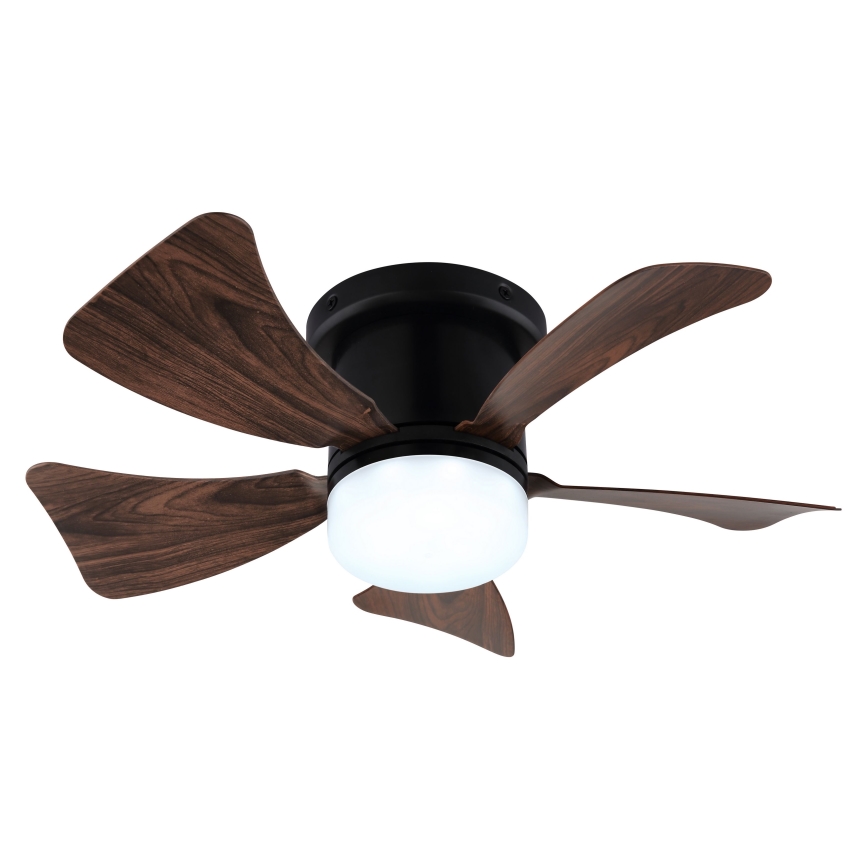 ZEVENTI - LED Prigušivi stropni ventilator MUNDAKA LED/10W/230V 3000-6500K smeđa + daljinski upravljač
