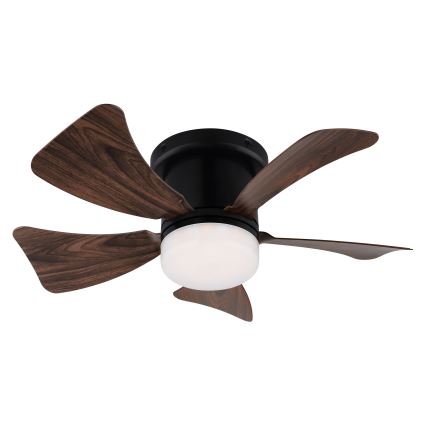 ZEVENTI - LED Prigušivi stropni ventilator MUNDAKA LED/10W/230V 3000-6500K smeđa + daljinski upravljač