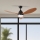 ZEVENTI - LED Prigušivi stropni ventilator MURO LED/18W/230V 3000-6000K Wi-Fi Tuya crna + daljinski upravljač
