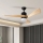 ZEVENTI - LED Prigušivi stropni ventilator NATURITO LED/18W/230V 3000-6000K Wi-Fi Tuya crna/hrast + daljinski upravljač