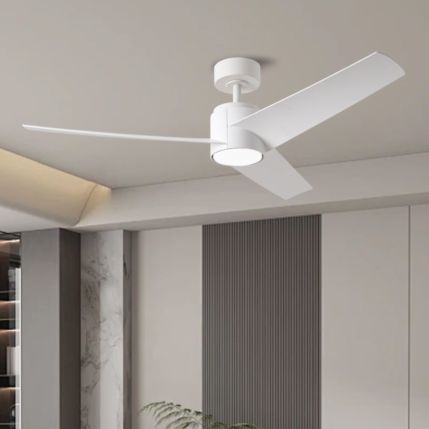 ZEVENTI - LED Prigušivi stropni ventilator ORVIETO LED/18W/230V 3000-6000K Wi-Fi Tuya bijela + daljinski upravljač