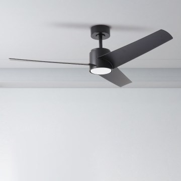 ZEVENTI - LED Prigušivi stropni ventilator ORVIETO LED/18W/230V 3000-6000K Wi-Fi Tuya crna + daljinski upravljač