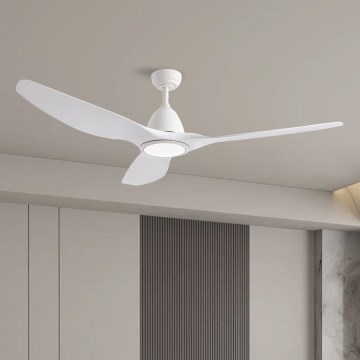 ZEVENTI - LED Prigušivi stropni ventilator URBINO LED/20W/230V 3000-6000K Wi-Fi Tuya bijela + daljinski upravljač