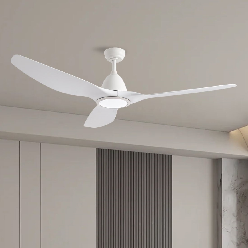 ZEVENTI - LED Prigušivi stropni ventilator URBINO LED/20W/230V 3000-6000K Wi-Fi Tuya bijela + daljinski upravljač