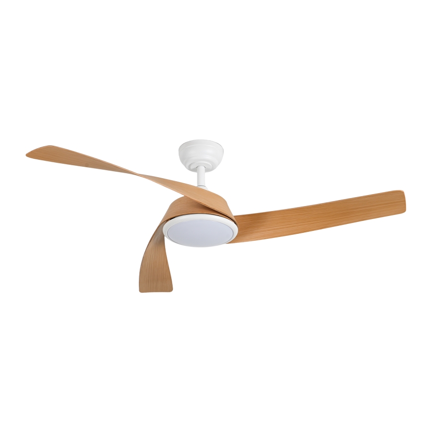 ZEVENTI - LED stropni ventilator s prigušivanjem AERYS LED/24W/230V 3000/4000/6000K Wi‑Fi Tuya bijela/hrast + daljinski upravljač