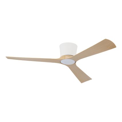 ZEVENTI - LED stropni ventilator s prigušivanjem AUREX LED/24W/230V 3000/4000/6000K Wi-Fi Tuya bijela/hrast + daljinski upravljač