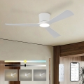 ZEVENTI - LED stropni ventilator AUREX s mogućnošću prigušivanja LED/24W/230V 3000/4000/6000K Wi-Fi Tuya bijela + daljinski upravljač