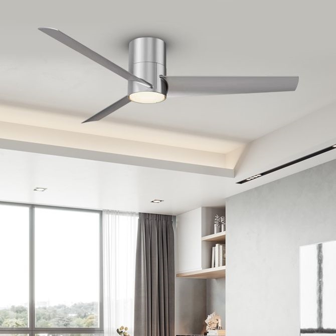 ZEVENTI - LED Stropni ventilator BARROSA LED/18W/230V 3000/4000/6000K Wi-Fi Tuya mat krom + daljinski upravljač