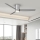 ZEVENTI - LED Stropni ventilator BARROSA LED/18W/230V 3000/4000/6000K Wi-Fi Tuya mat krom + daljinski upravljač