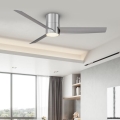 ZEVENTI - LED stropni ventilator BARROSA LED/18W/230V 3000/4000/6000K Wi-Fi Tuya matni krom + daljinski upravljač