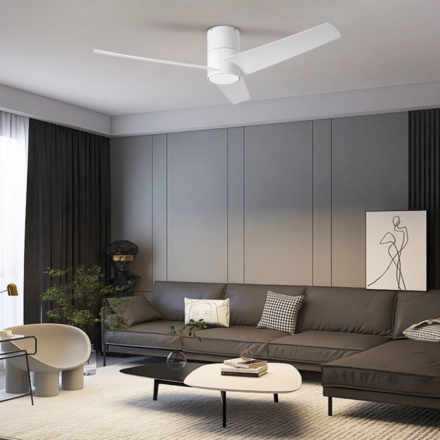 ZEVENTI - LED Stropni ventilator BARROSA LED/18W/230V 3000/4000/6000K Wi-Fi Tuya bijela + daljinski upravljač