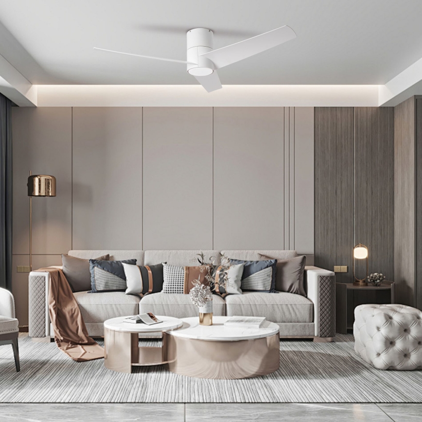 ZEVENTI - LED stropni ventilator BARROSA LED/18W/230V 3000/4000/6000K Wi-Fi Tuya bijela + daljinski upravljač