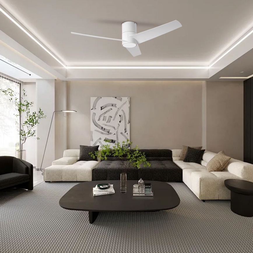 ZEVENTI - LED stropni ventilator BARROSA LED/18W/230V 3000/4000/6000K Wi-Fi Tuya bijeli + daljinski upravljač
