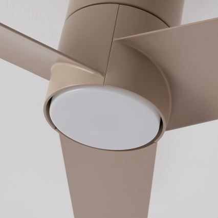 ZEVENTI - LED stropni ventilator BARROSA LED/18W/230V 3000/4000/6000K Wi‑Fi Tuya bež + daljinski upravljač
