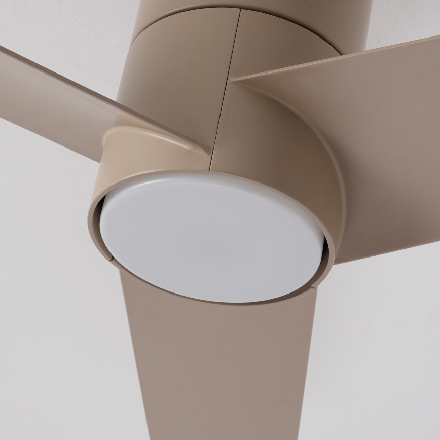 ZEVENTI - LED stropni ventilator BARROSA LED/18W/230V 3000/4000/6000K Wi‑Fi Tuya bež + daljinski upravljač