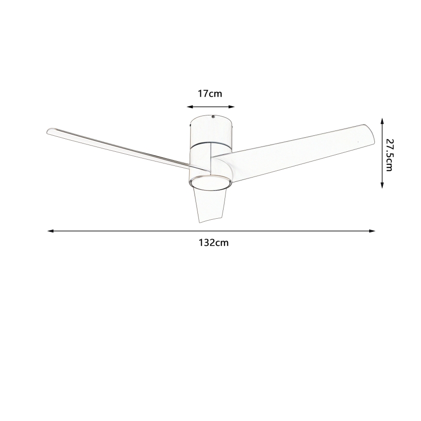 ZEVENTI - LED stropni ventilator BARROSA LED/18W/230V 3000/4000/6000K Wi‑Fi Tuya bež + daljinski upravljač