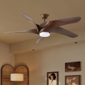 ZEVENTI - LED stropni ventilator LUCCA LED/18W/230V 3000/4000/6000K Wi-Fi Tuya smeđi + daljinski upravljač