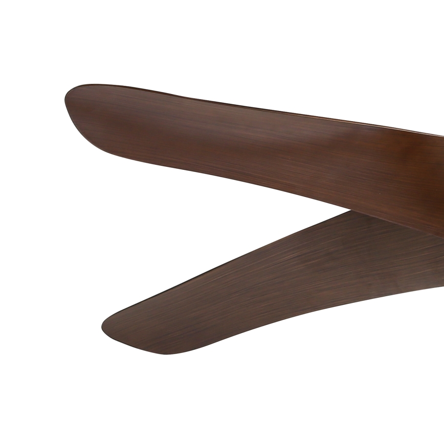 ZEVENTI - LED stropni ventilator LUCCA, LED 18W/230V, 3000/4000/6000K, Wi‑Fi Tuya, smeđi, s daljinskim upravljačem