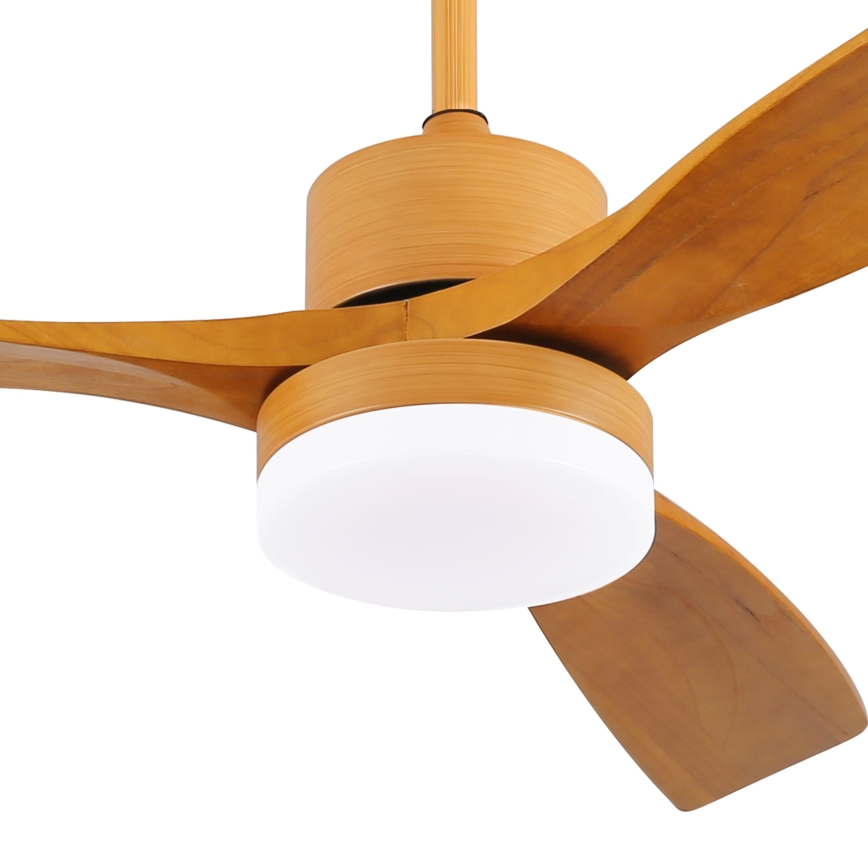 ZEVENTI - LED Prigušivi stropni ventilator MARE LED/24W/230V 3000-6000K Wi-Fi Tuya hrast + daljinski upravljač