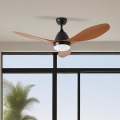 ZEVENTI - LED stropni ventilator MURO LED/18W/230V 3000/4000/6000K Wi-Fi Tuya crni s daljinskim upravljačem