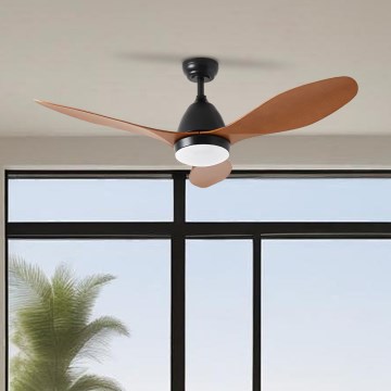 ZEVENTI - LED Stropni ventilator MURO LED/18W/230V 3000-6000K Wi-Fi Tuya crna + daljinski upravljač