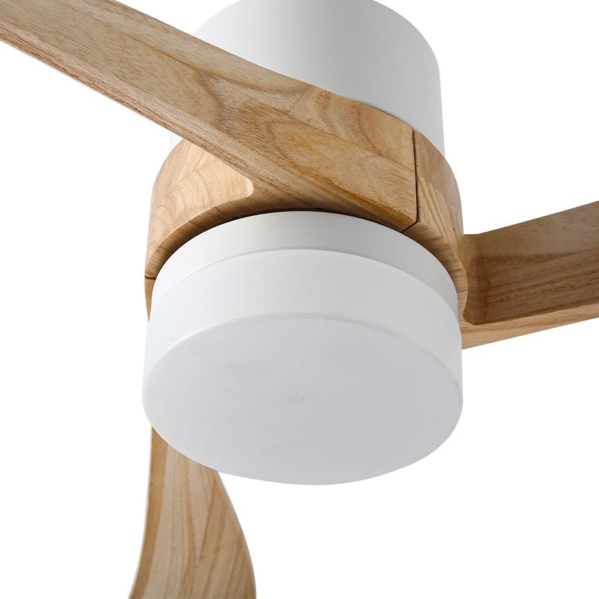 ZEVENTI - LED Prigušivi stropni ventilator NATURITO LED/18W/230V 3000-6000K Wi-Fi Tuya bijela/hrast + daljinski upravljač