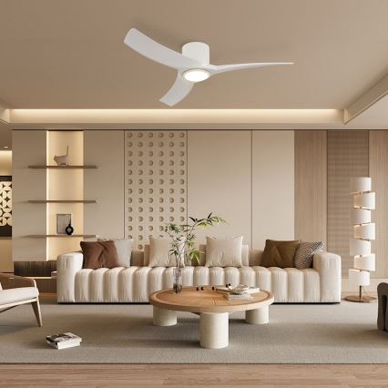 ZEVENTI - LED stropni ventilator s prigušivanjem ORBITO LED/24W/230V 3000/4000/6000K Wi-Fi Tuya bijela + daljinski upravljač