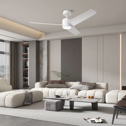 ZEVENTI - LED Prigušivi stropni ventilator ORVIETO LED/18W/230V 3000-6000K Wi-Fi Tuya bijela + daljinski upravljač