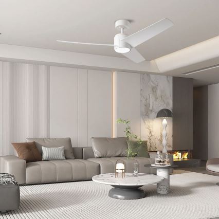 ZEVENTI - LED Prigušivi stropni ventilator ORVIETO LED/18W/230V 3000-6000K Wi-Fi Tuya bijela + daljinski upravljač