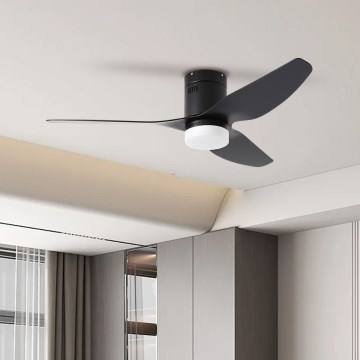 ZEVENTI - LED Stropni ventilator PADUA LED/18W/230V 3000-6000K Wi-Fi Tuya crna + daljinski upravljač
