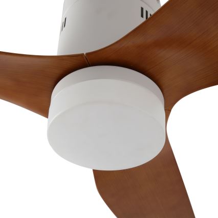 ZEVENTI - LED Prigušivi stropni ventilator PADUA LED/18W/230V 3000-6000K Wi-Fi Tuya bijela/smeđa + daljinski upravljač
