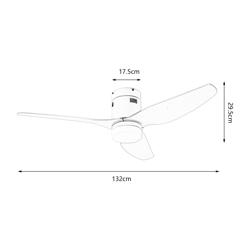 ZEVENTI - LED stropni ventilator PADUA LED/18W/230V 3000/4000/6000K Wi-Fi Tuya bijeli + daljinski upravljač
