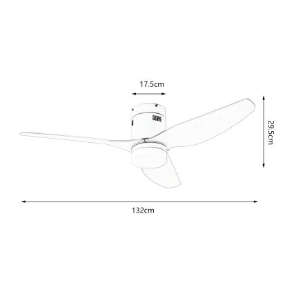 ZEVENTI - LED Prigušivi stropni ventilator PADUA LED/18W/230V 3000-6000K Wi-Fi Tuya crna + daljinski upravljač