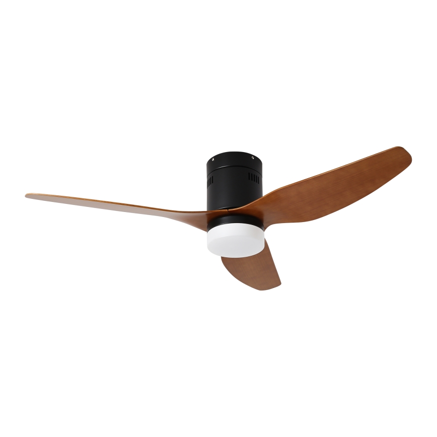 ZEVENTI - LED stropni ventilator PADUA LED/18W/230V 3000/4000/6000K Wi-Fi Tuya crna/smeđa + daljinski upravljač